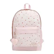 Mochila de Costas Academie Coração Metalizado Rose Tilibra Escolar Resistente