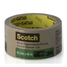 Fita Adesiva de Empacotamento Scotch 3M Marrom 45mm x 45m Resistente Multiuso Original