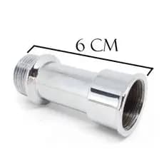 Extensor Cromado Prolongador Medio Torneira Chuveiro 1/2''