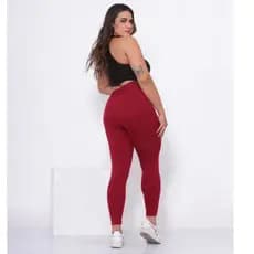 Calça Legging Cintura Alta Cor Vinho