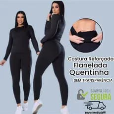 Calça Legging Feminina Felpada Forrada Cintura alta Sem Transparência Modeladora Tecido Premium
