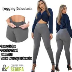 Calca Legg feminina Tecido Flanelado Quentinho Macio