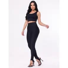 Legging Feminina Grossa com pézinho Cintura Alta Modeladora Suplex Flanelado Grosso Sem Transparência Estilosa