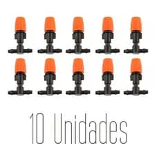 10 X Bico Nebulizador Laranja 1/4 Polegada Microtubo 4/7