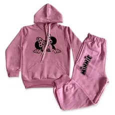 Conjunto de Moletom Infantil Feminino Moletom Gatinha Flanelado Conjunto de Inverno Infantil CONJUNTO MOLETOM INFANTIL DA MINNIE