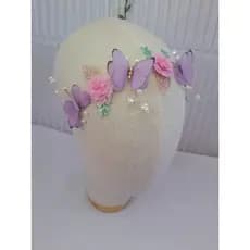 Tiara Jardim Encantado, faixinha Jardim Encantado, Tiara com borboletas, Faixinha para Bebê