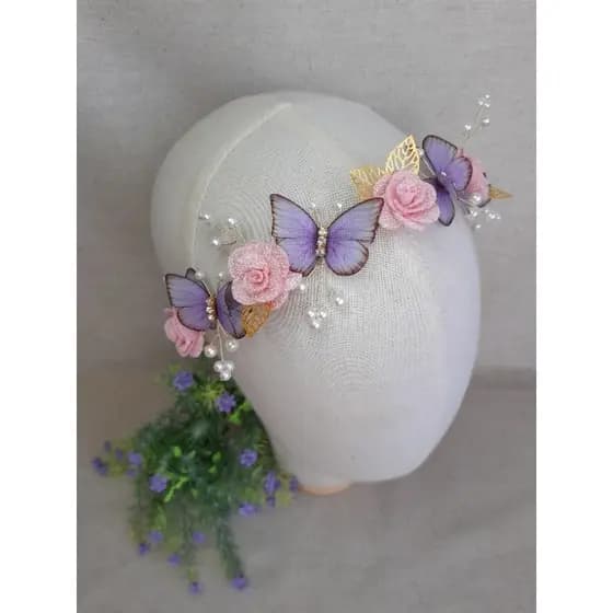 Tiara Jardim Encantado, Tiara borboletas, Tiara Jardim das borboletas