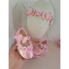 Conjunto Jardim Encantado tons de rosa, Sapato Jardim Encantado, Sapatilha Jardim Encantado Rosa