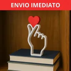Escultura Mão Coreana Finger Heart 17cm Decorativa Kpop Dorama Minimalista Moderna Para Quarto Setup