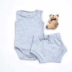 Conjunto Regata Bebê Com Tapa Fralda Confortável