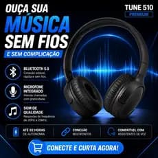 Fone Bluetooth Sem Fio Premium 5.0 Com Microfone Headphone On Ear Recarregável Android iPhone