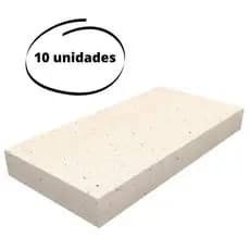 Kit 10 Placas Pedra Refratária Plaqueta para Churrasqueira Forno Lareira 23x11x2,5cm