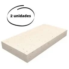 Kit 2 Placas Pedra Refratária Plaqueta para Churrasqueira Forno Lareira 23x11x2,5cm