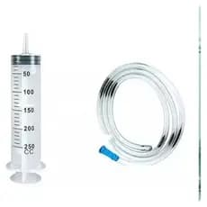 Seringa De Plastico Com Mangueira Silicone 250 Ml