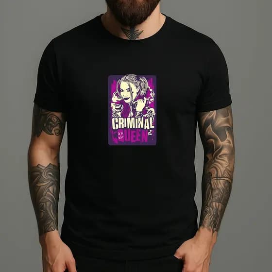 Camiseta Arlequina Arte Estampada Streetwear Algodão 30.1 Confortável