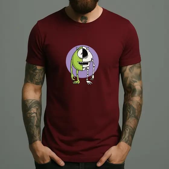 Camiseta Mike Wazowski Estampada Criativa Algodão 30.1 – Estilo Casual