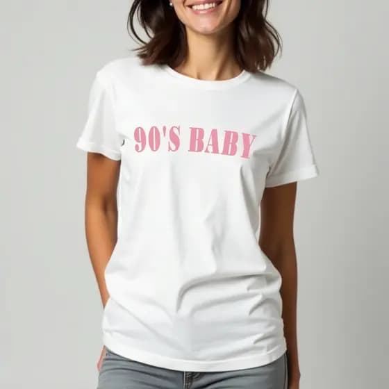 Camiseta Feminina 90'S BABY Algodão 30.1 Confortável Modelagem Slim