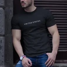 Camiseta UNITED STATES Urban Manfinity Camisa Street Wear Masculina 100% Algodão