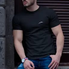 Camiseta Masculina Montanha Algodão Premium 100%, Estilo Básico, Conforto e Modelagem Slim Fit