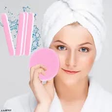 XJM-60Pcs/Caixa Esponjas Comprimidas , Redondas Macias Para Lavagem Facial , Almofadas De Remoção De Maquiagem Cosmética