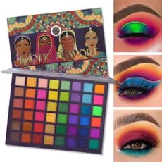 UCANBE Sombra Exótica Sabores Exóticos Paleta De 48 Color Pressed Glitter Shimmer Matte Green Eye Shadow Neon Maquiagem Metálica Cosméticos