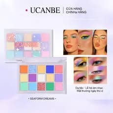 Paleta De Sombras Coloridas UCANBE-15 Cores Vibrantes Foscas , Deslumbrantes Brilho E Duochrome Acabamentos Altamente Pi