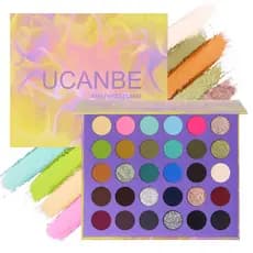 UCANBE Paleta De Maquiagem Para Sombras De 30 Cores Arco-Íris Brilhante E Tons Neutros Profundos Acabamentos Foscos Com
