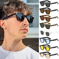 Clássico Retro Pequeno Quadro Óculos De Sol Para Homens Mulheres Quadrado Moda Hip Hop Ao Ar Livre Tons Resistentes A UV