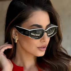 Y2K Óculos De Sol Contrastantes Olho De Gato Para Homens E Mulheres Moda Na Resistente A UV Ao Ar Livre Guarda-Protetor