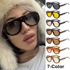 Moda Retro Oval Quadro Óculos De Sol Para Mulheres Homens Elegante Fotografia De Rua Proteção UV Sombra