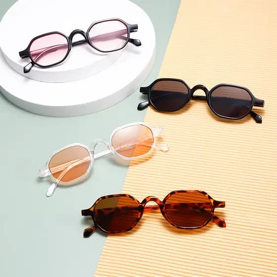 Retro Menino E Menina Oval Óculos De Sol Moda Na Resistente A UV Ao Ar Livre Guarda-Proteção Solar