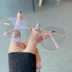 Olho De Gato Feminino Óculos De Metal Quadro Moda Tendência Anti Luz Azul Leitura Personalizados
