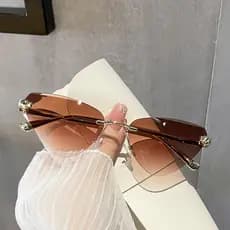 Novos Homens Mulheres Olho De Gato Metal Óculos De Sol Moda High End Ao Ar Livre Na Protetor Solar