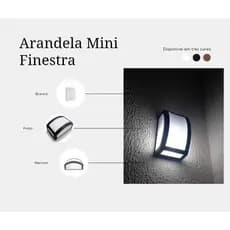 Arandela Mini Finestra Branca em Policarbonato