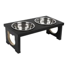 Comedouro Duplo Gato Ergonômico Elevado Para Ração e Água