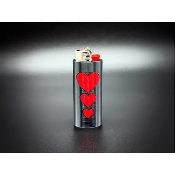 Capa / case Personalizada para isqueiro Corações - capa de isqueiro bic grande