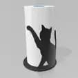 Porta Papel Toalha GATO FOFO Cozinha Suporte Decorativo Mesa Bichinho Organizador Design Moderno