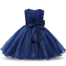 Wfrv Vestido De Renda Infantil Feminino Com Flores / Vestido De Princesa / Festa De Aniversário / Casamento