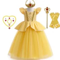 WFRV Princess Dress For Girls Kids Cosplay Traje De Festa De Aniversário De Halloween Vestuário
