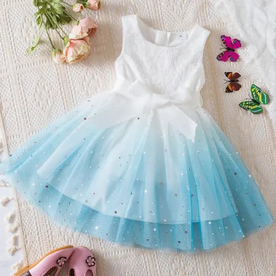 WFRV Vestido Casual De Praia De Verão Para Meninas De Festa De Aniversário De Menina Banquete