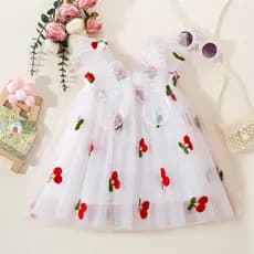 WFRVBaby Girl Vacation Summer Sweet Series Light Gauze Butterfly Wing Dress Girl's 1 st Birthday Party Baptism Dress