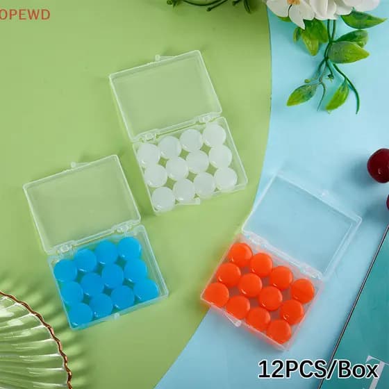 [OPEWD] 12PCS Tampões Auriculares De Silicone Cera Reutilizáveis Moldáveis De Natação Redução De Ruído