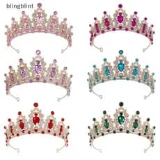 [blingblint] Elegante Cristal Princesa Coroa Acessórios De Cabelo Tiara Para Mulheres Festa Strass Casamento De Noiva No