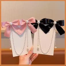 [BG] Elegante Vintage Arco Pérola sel Corrente Grampos De Cabelo Doce Acessórios Da Moda BR