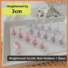[blingblint] Acrílico Magnético Unhas Expositor Falsas Press On Suporte Manicure Rack Pintura De Treinamento Para Inicia