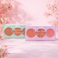 Kit 2 Paletas Dapop Blush Contorno e Mix Iluminador Maquiagem Completa