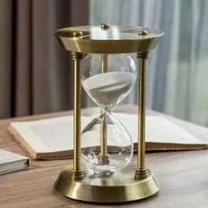 Ampulheta Vidro Areia - Vintage Decoração Moderna 60 Minutos Cor Dourada