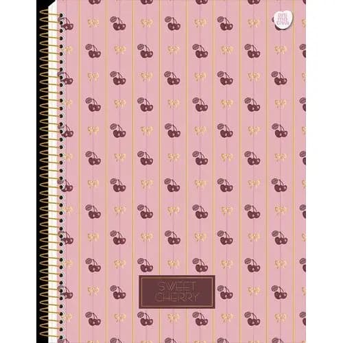 Caderno Universitario Feminino Capa Dura Alta Durabilidade 80 Folhas Uso Escolar Academico