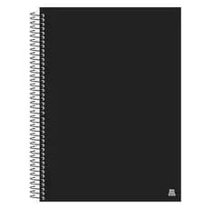 Caderno Universitario Preto 10 Materias 140 Folhas Capa Resistente Alta Durabilidade Organizado Academico