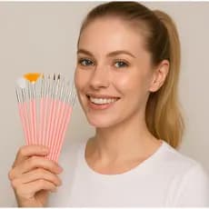 Kit 15 Pincéis para Unha em Gel